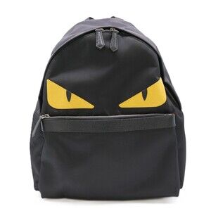 FENDI Black Leather Backpack